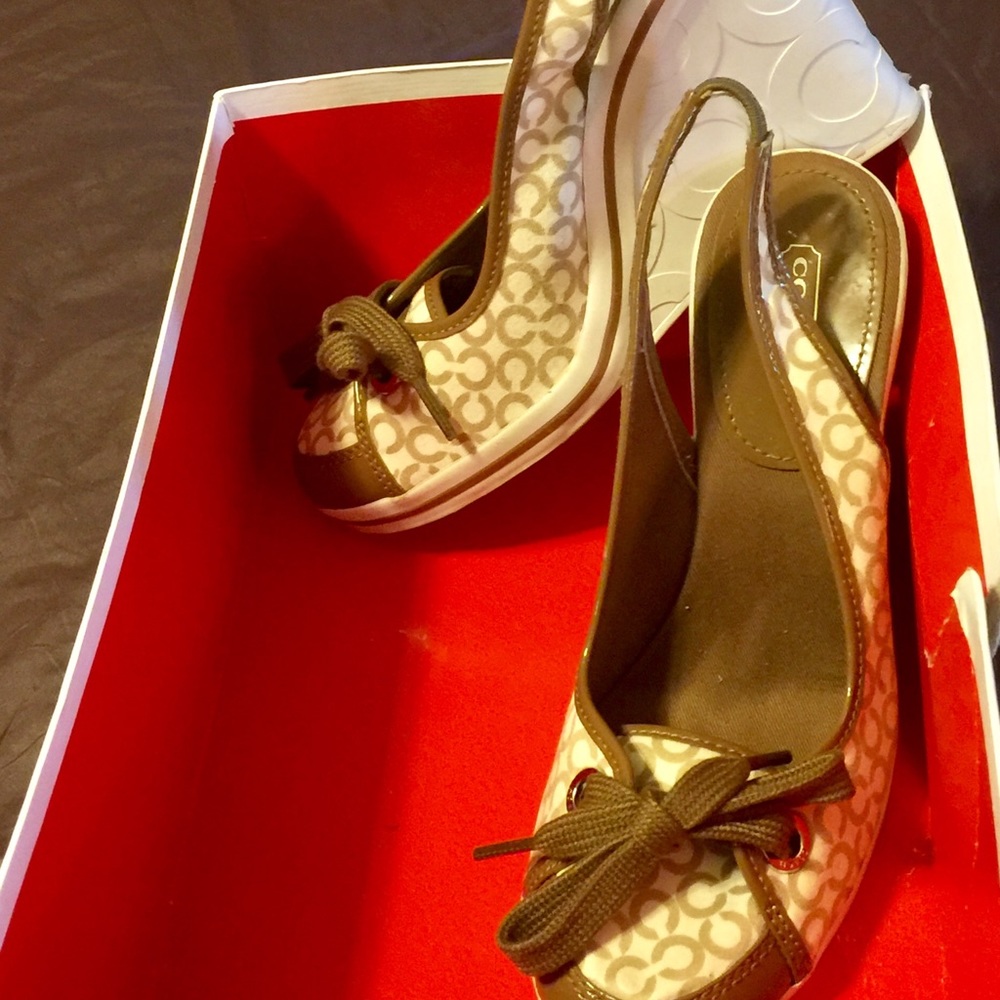 Authentic Coach Wedge Heels.